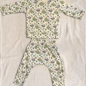 Toddler Matching KQ Set with Green and Blue Crystal Print